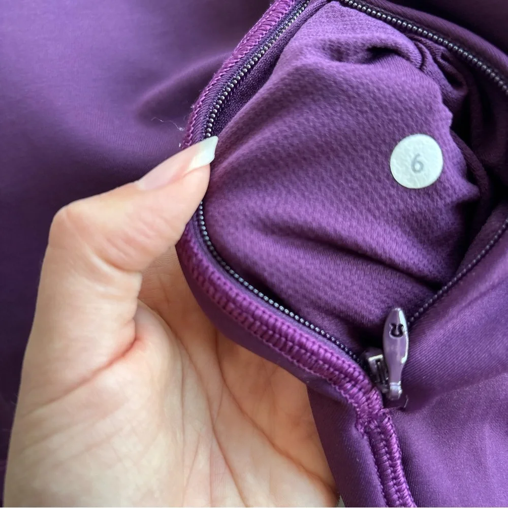 Lululemon First Mile 1/2 Half Zip Darkest Magenta Pullover sweater top